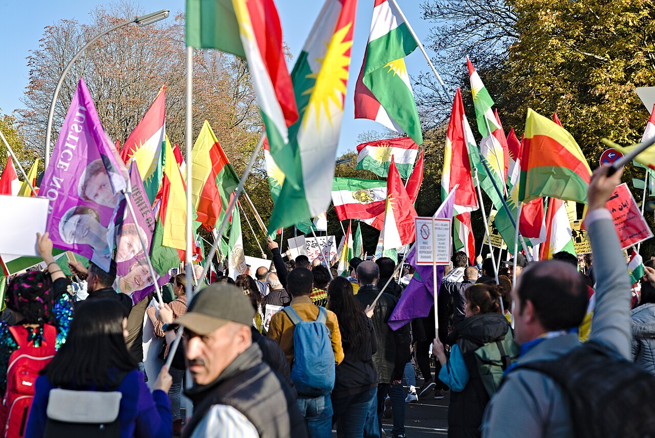 Berlin protest sign for Iran