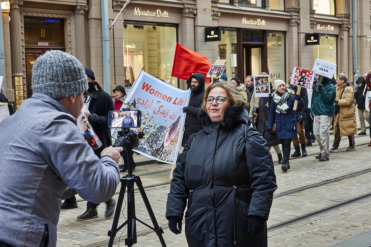 Woman Life Freedom rally in Helsinki