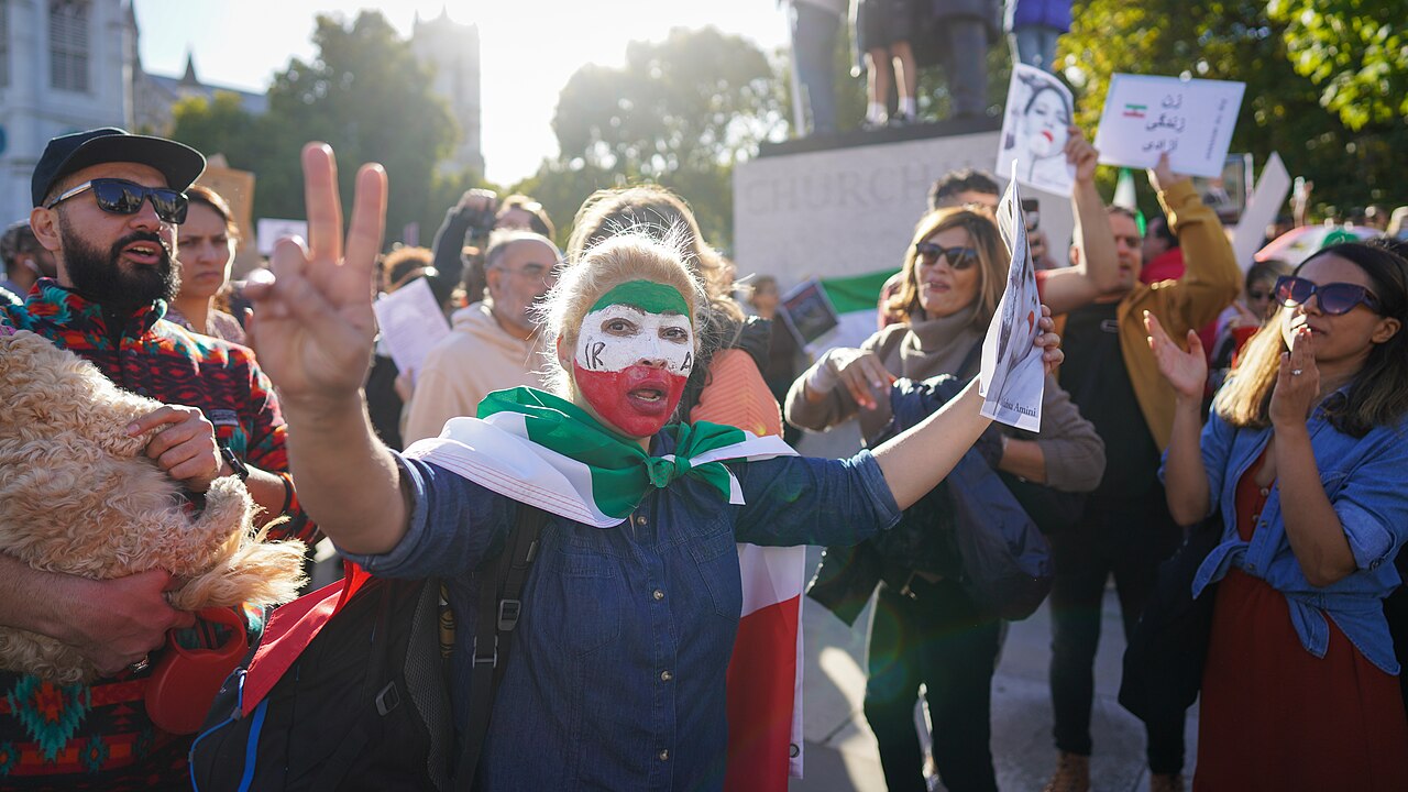 Mahsa Amini protest portrait