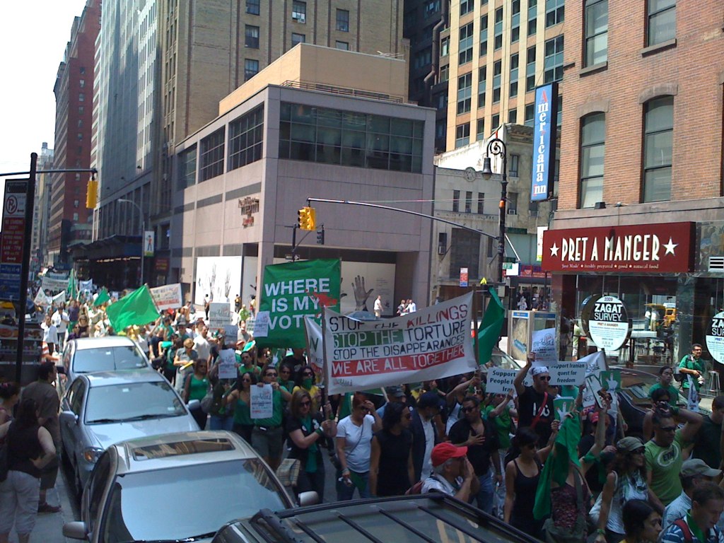 Green Movement protest in New York, 2009