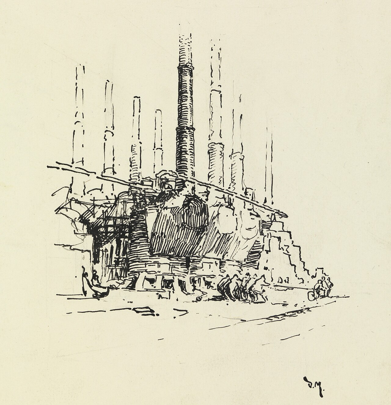 Oil refinery boilers in Abadan