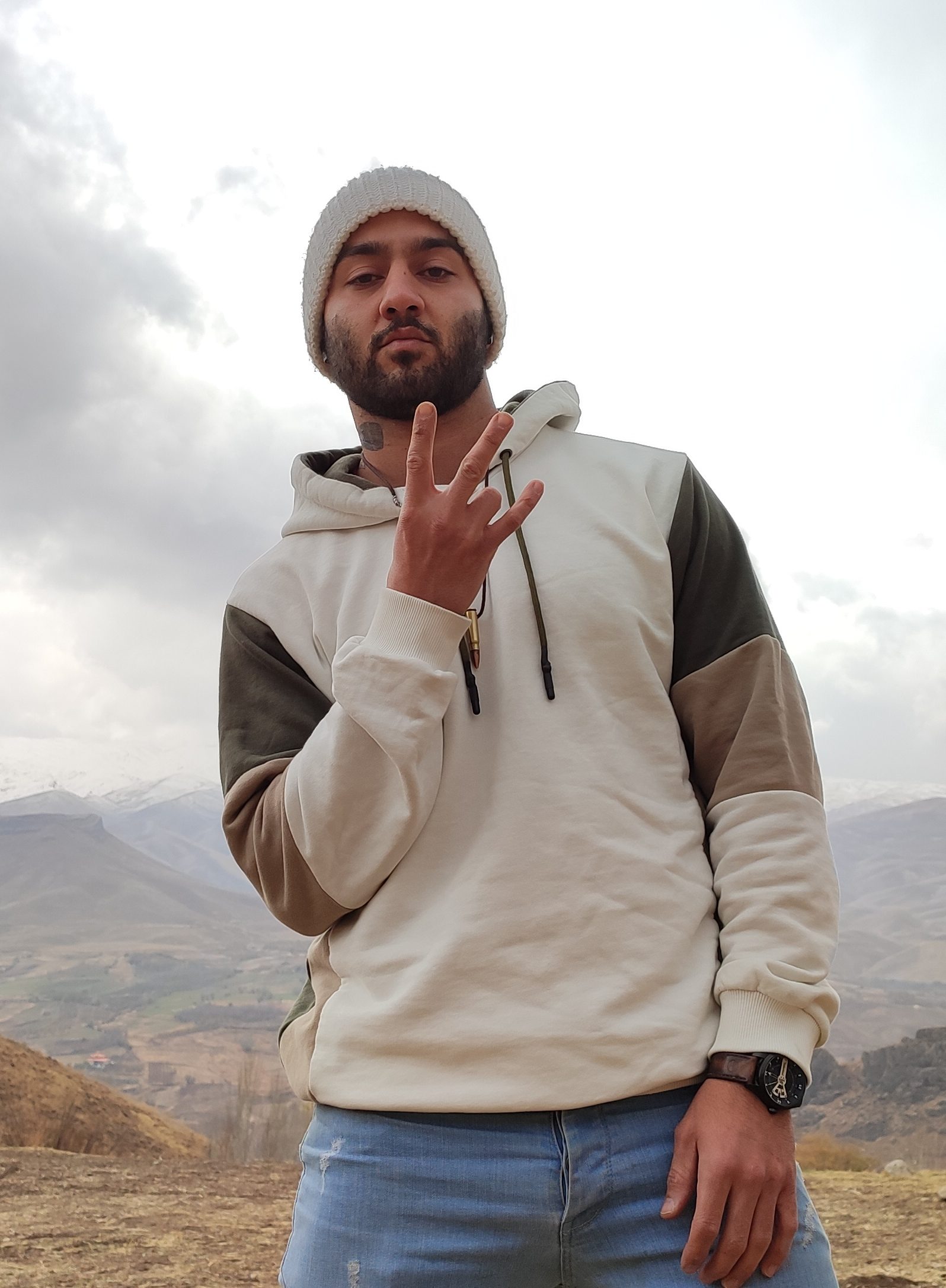 Portrait of Iranian rapper Toomaj Salehi.