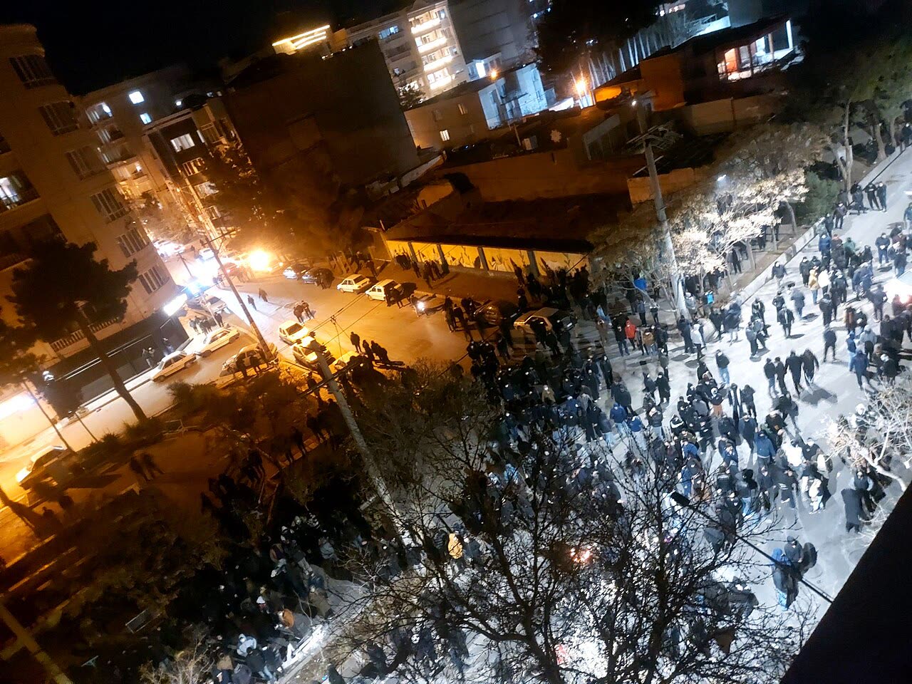 Protesters in Neyshabur during the January 2026 uprising.