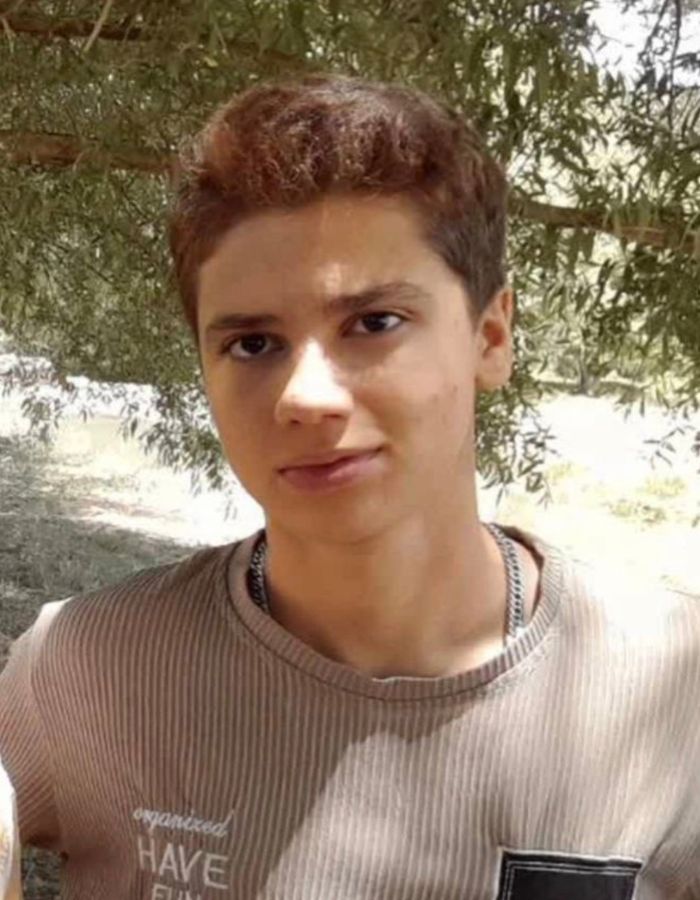 Portrait of Abolfazl Amirabadi, aged 17, from Arak, killed on January 8, 2026.