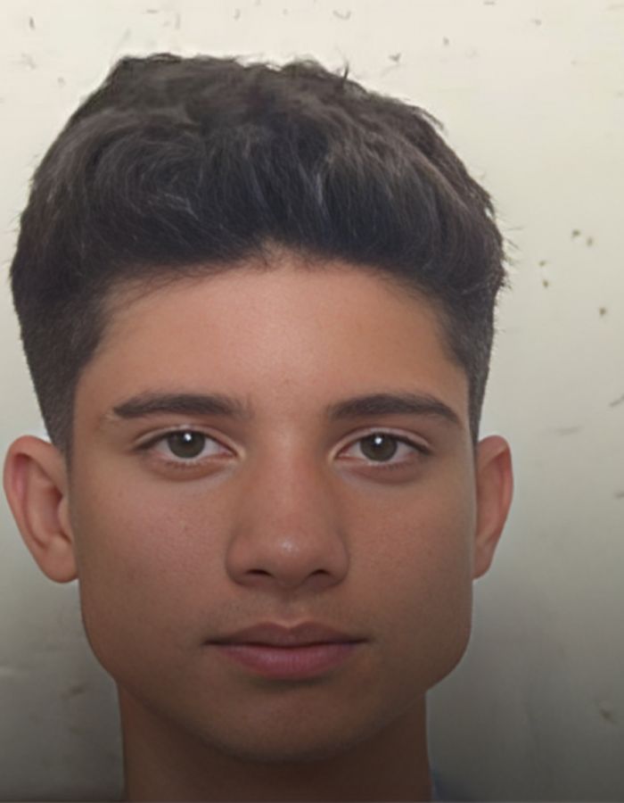 Portrait of Abolfazl Bajoul, aged 16, from Vilashahr, killed on January 9, 2026.