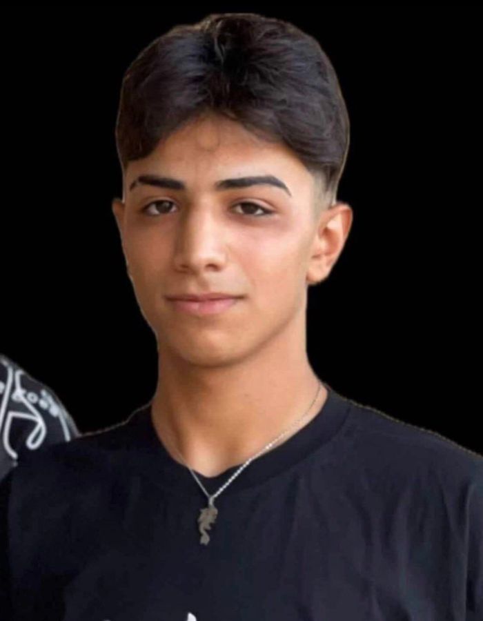 Portrait of Abolfazl Bamdadi, aged 14, from Yazd, killed on January 8, 2026.