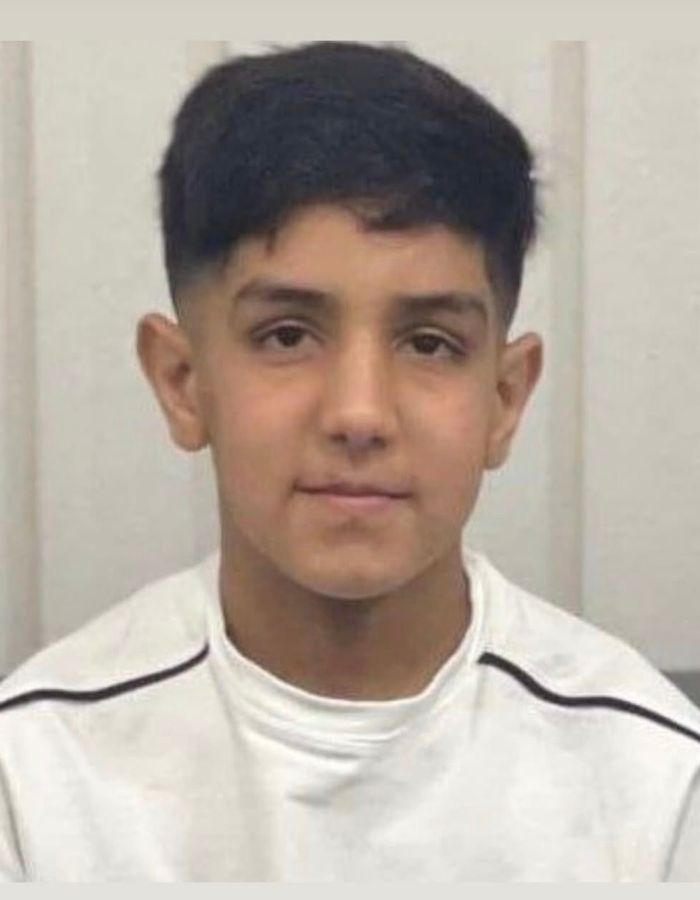 Portrait of Abolfazl Vahidi, aged 13, from Tehran, killed on January 8, 2026.