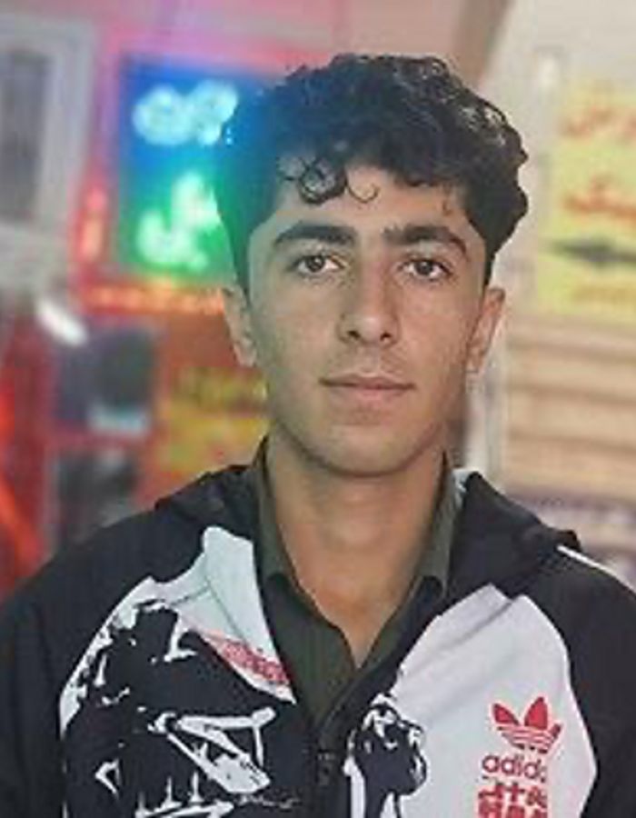 Portrait of Ahmad Jalil, aged 21, from Lordegan, killed on January 1, 2026.