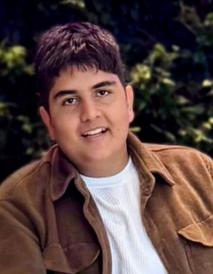 Portrait of Ahmadreza Feyzi, aged 16, from Karaj, killed on February 28, 2026.