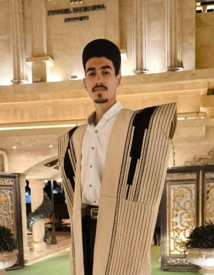 Portrait of Ali Salehpour, aged 20, from Isfahan, killed on January 8, 2026.