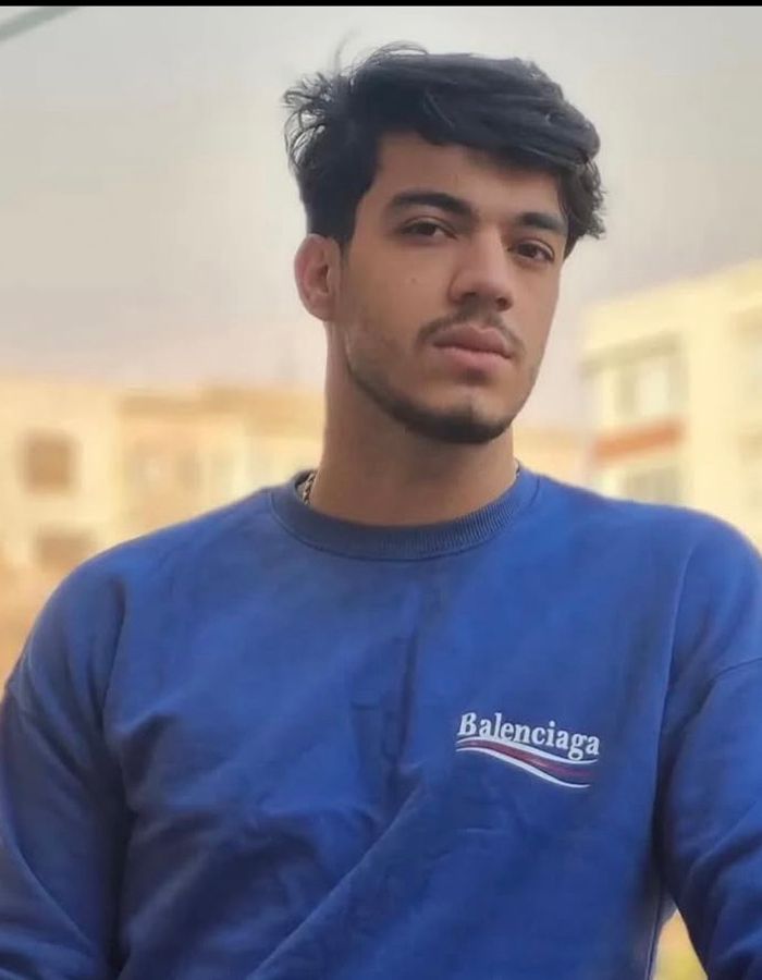 Portrait of Alireza Ghaleghafi, aged 22, from Golestan, killed on January 8, 2026.