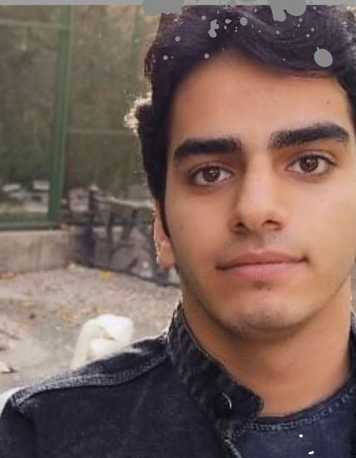 Portrait of Alireza Khodadadehei, aged 19, from Isfahan, killed on January 8, 2026.
