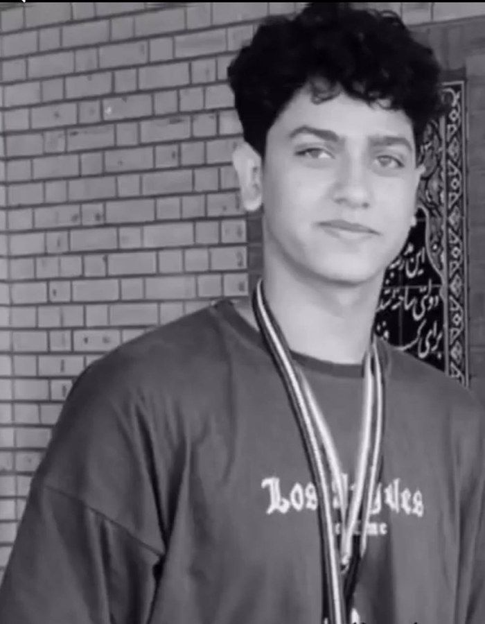 Portrait of Alireza Soltani, aged 15, from Karaj, killed on January 8, 2026.