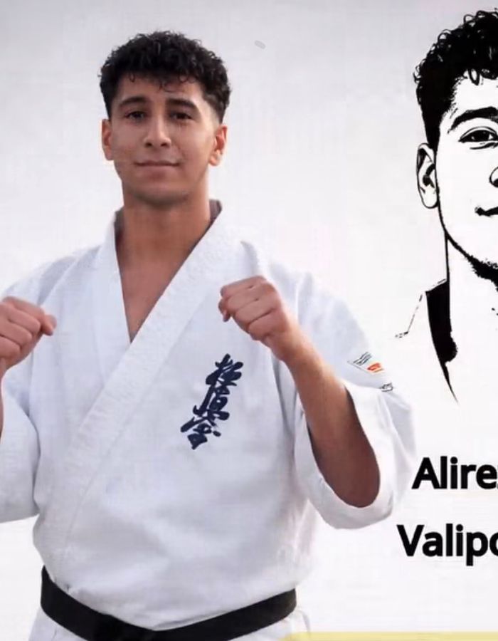 Portrait of Alireza Valipour, aged 21, from Sirjan, killed on January 8, 2026.