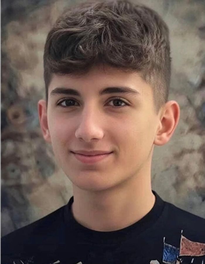 Portrait of Amirali Ghanbarzadeh, aged 16, from Tehran, killed on January 8, 2026.