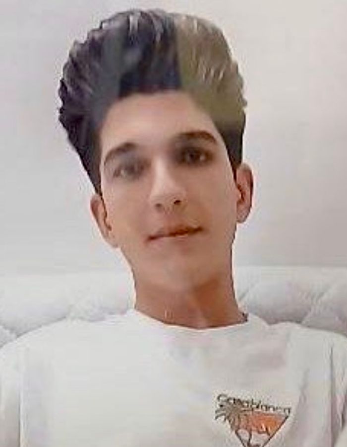 Portrait of Amirali Siami, aged 17, from Mashhad, killed on January 9, 2026.