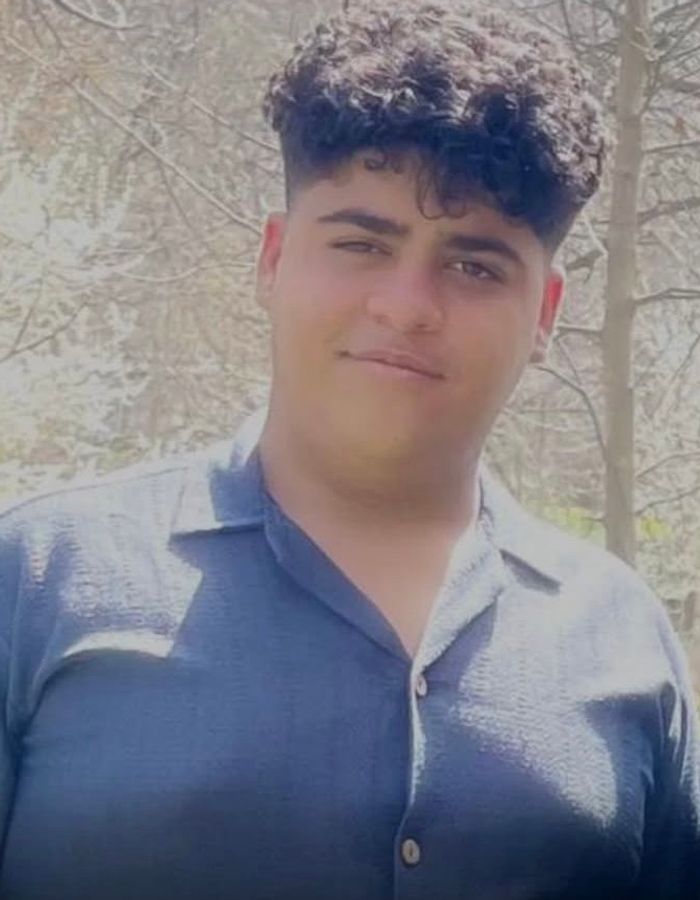 Portrait of Amirhossein Ghardashi, aged 16, from Mashhad, killed on January 8, 2026.