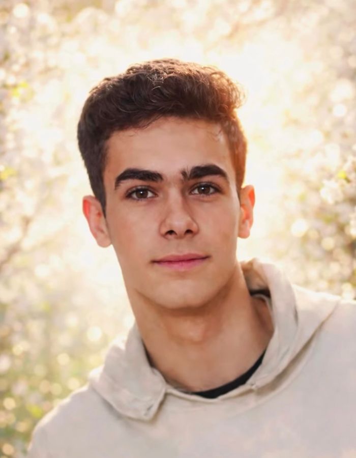 Portrait of Amirhossein Hazrati, aged 20, from Tehran, killed on January 8, 2026.