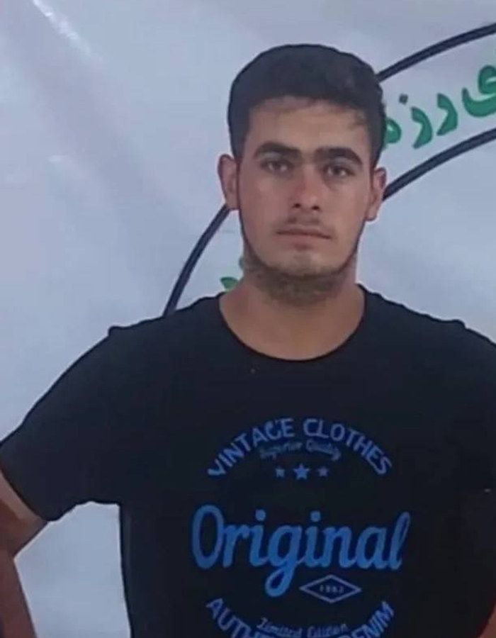 Portrait of Amirhossein Hezrati, aged 20, from Tehran, killed on January 8, 2026.