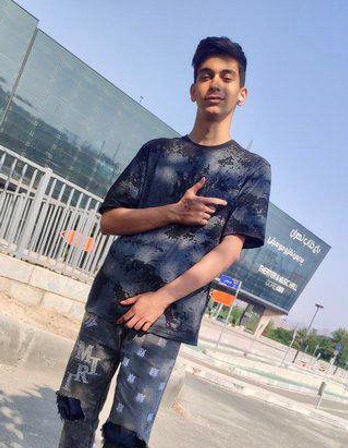 Portrait of Amirhossein Kargaran, aged 17, from Tehran, killed on January 7, 2026.