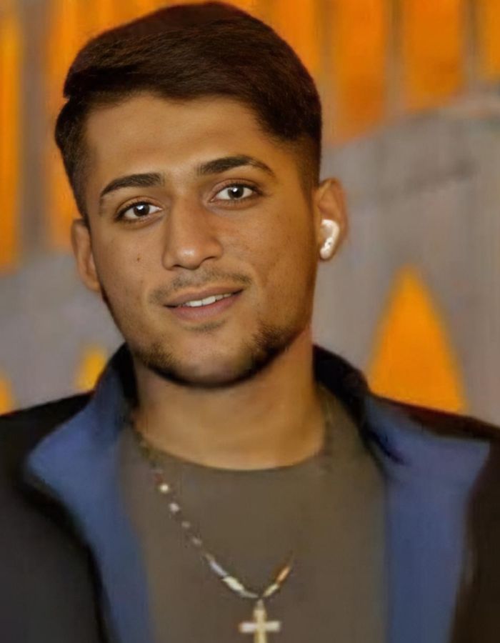 Portrait of Amirhossein Khodadadi, aged 21, from Najafabad, killed on January 8, 2026.