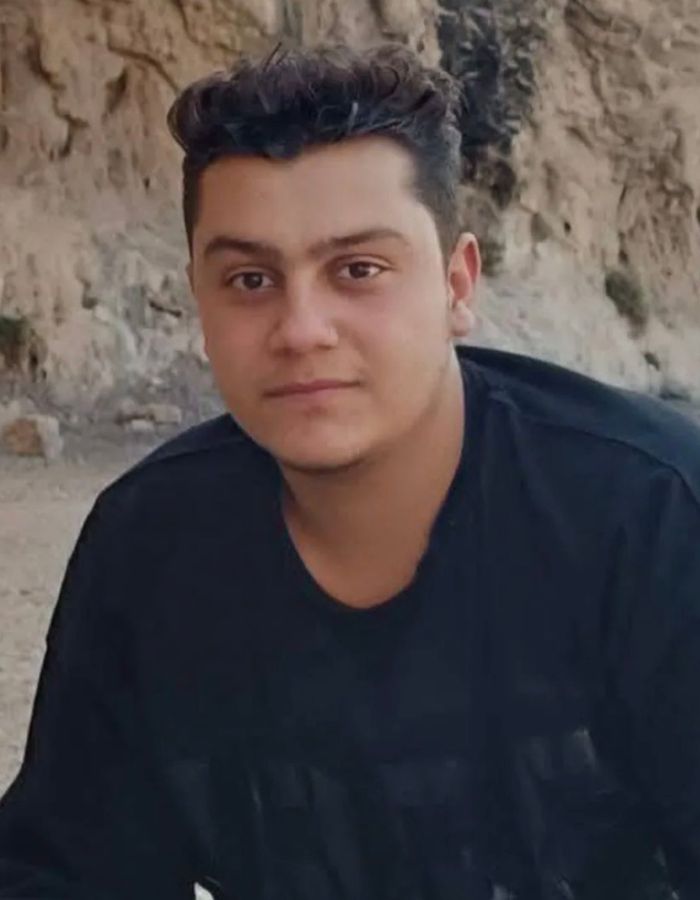 Portrait of Amirhossein Nejat, aged 19, from Fars, killed on January 8, 2026.