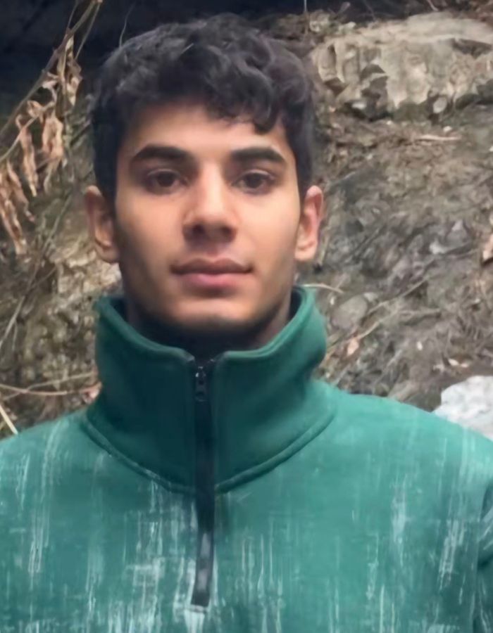 Portrait of Amirhossein Nikdel, aged 18, from Gilan, killed on January 8, 2026.