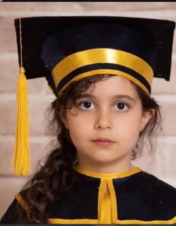 Portrait of Anila Abotalebian, aged 8, from Isfahan, killed on January 8, 2026.