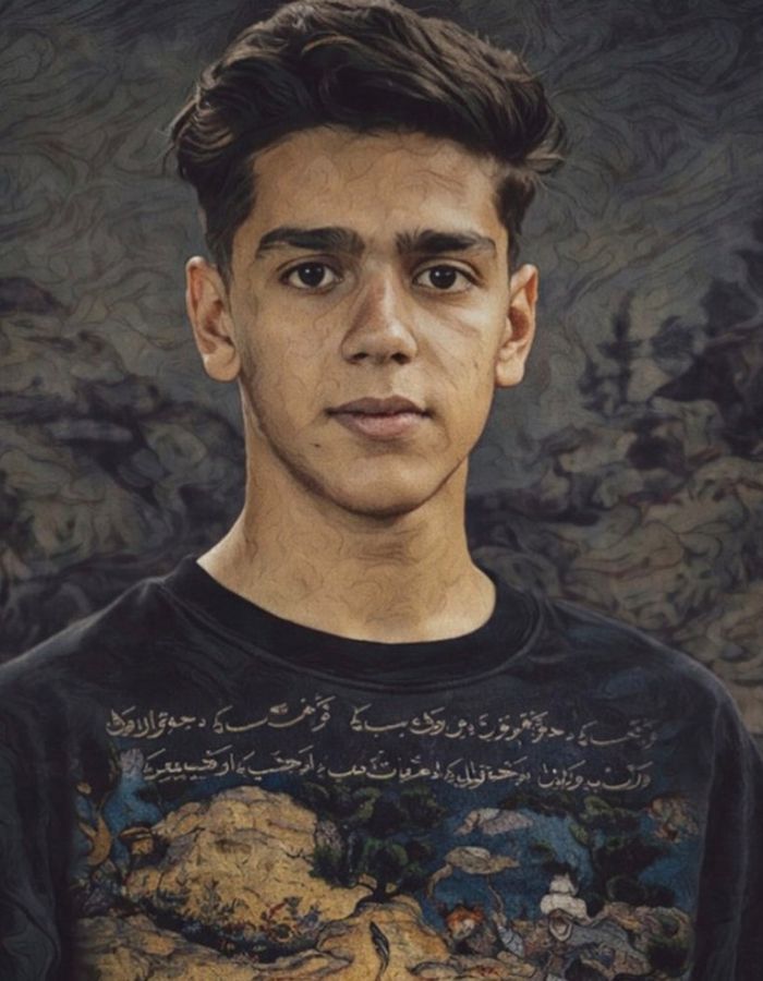 Portrait of Armin Soltanmohammadi, aged 19, from Tehran, killed on January 8, 2026.