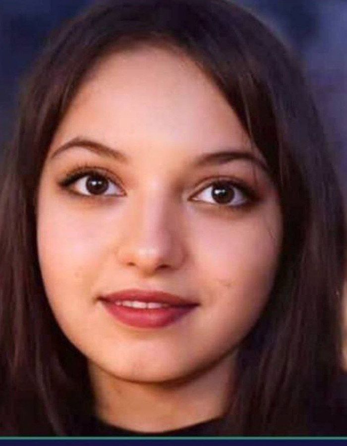 Portrait of Aynaz Rahimi, aged 13, from Isfahan, killed on January 8, 2026.
