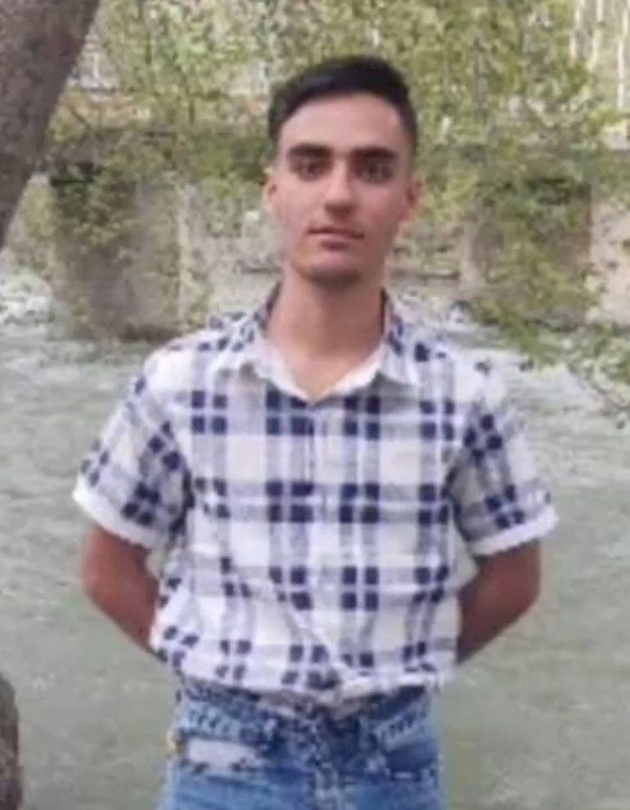 Portrait of Diako Ganjpour, aged 17, from Borujen, killed on January 8, 2026.