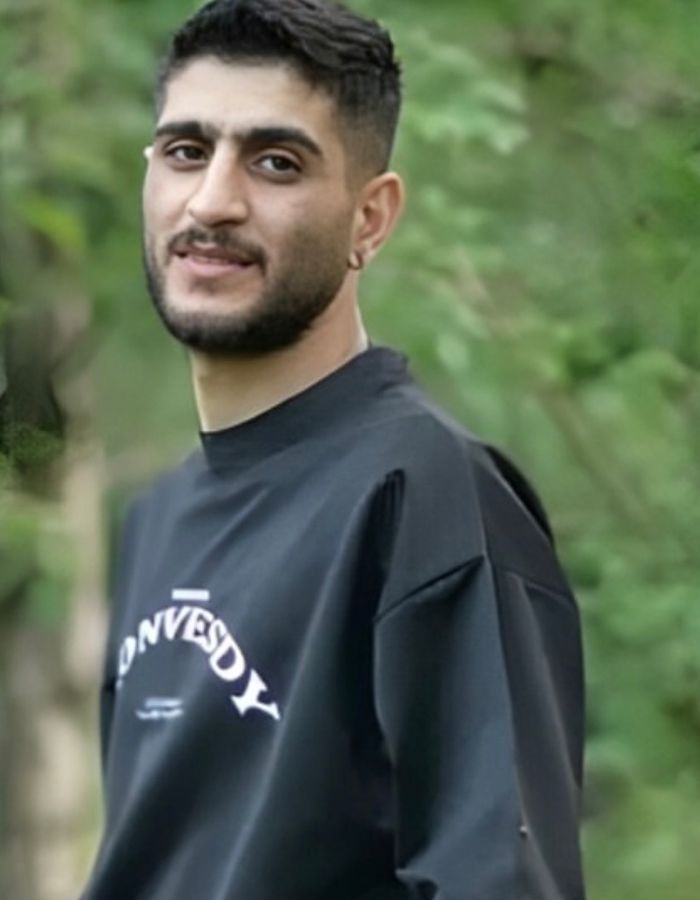 Portrait of Erfan Yousefi, aged 22, from Tehran, killed on January 8, 2026.