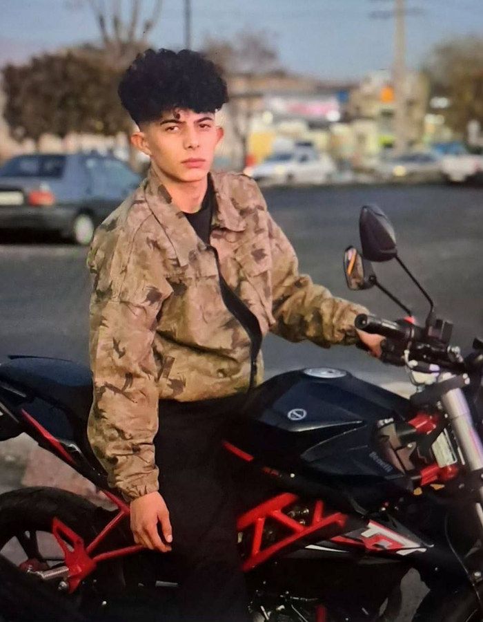 Portrait of Javid Rezaei, aged 19, from Zanjan, killed on January 8, 2026.