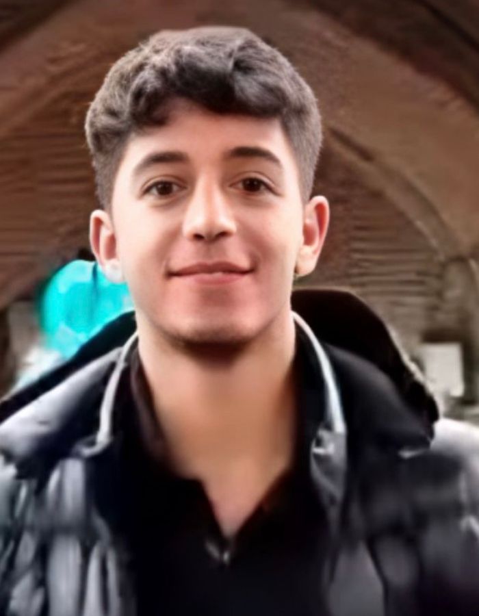 Portrait of Mani Jamalpour, aged 18, from Shahriar, killed on January 8, 2026.