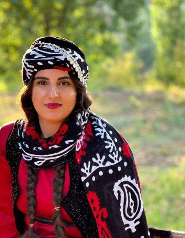 Portrait of Melika Dastyab, aged 21, from Kermanshah, killed on January 7, 2026.