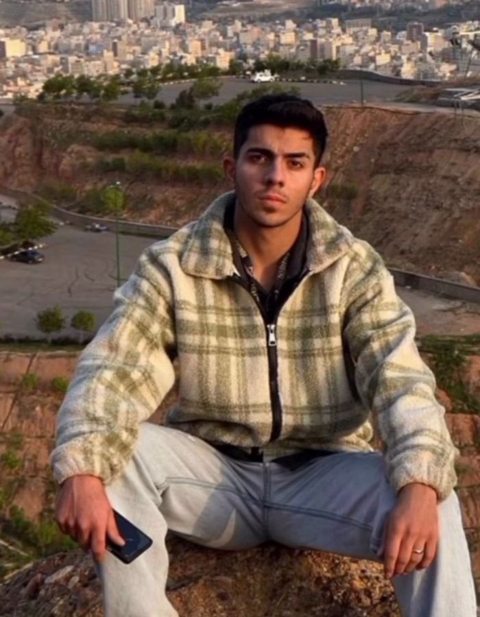 Portrait of MohammadAmin Gholami, aged 19, from Karaj, killed on January 9, 2026.