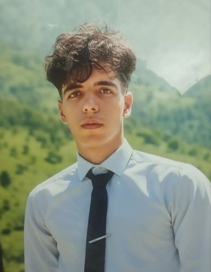 Portrait of Nima Najafi, aged 18, from Tehran, killed on January 8, 2026.