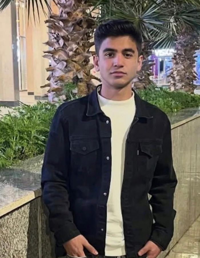 Portrait of Reza Amir, aged 17, from Khuzestan, killed on January 9, 2026.