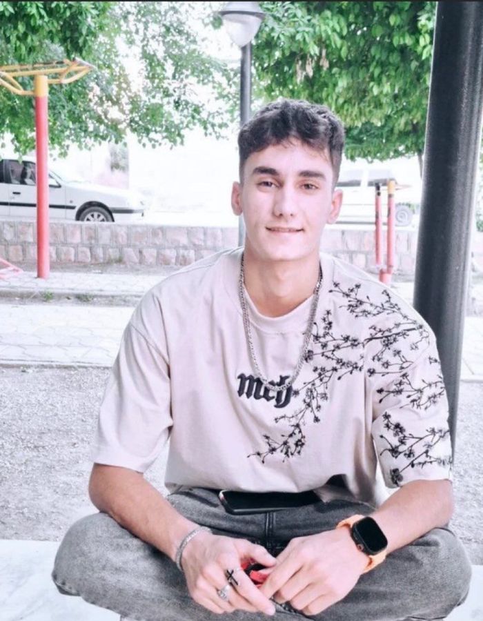 Portrait of Reza Shahrivar, aged 22, from Mamassani, killed on January 13, 2026.