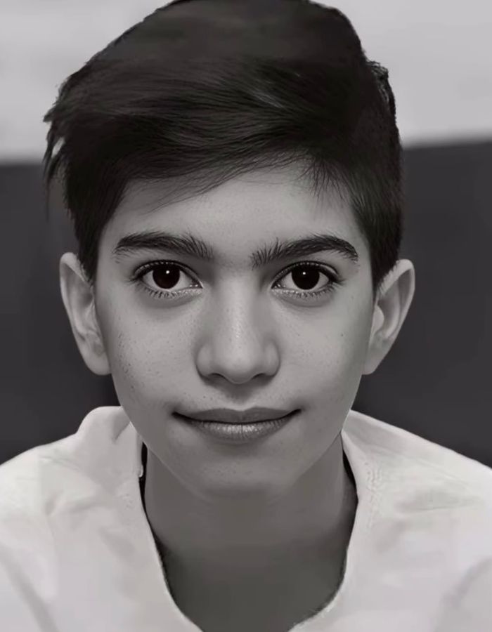 Portrait of Sepehr Soltani, aged 15, from Isfahan, killed on January 10, 2026.