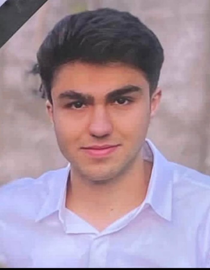 Portrait of Yazdan Tamanna, aged 18, from Mashhad, killed on January 7, 2026.